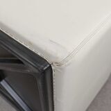 Pair of vintage Throw Away Armchairs by Willie Landels for Zanotta, white Vinyl