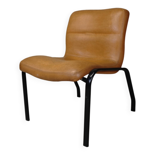 Fauteuil en skaï vintage