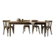 Old farmhouse table with tapered legs, late 19th to early 20th century.