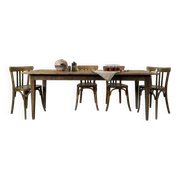 Old farmhouse table with tapered legs, late 19th to early 20th century.