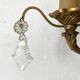 Paire d'appliques en laiton avec pampilles style rocaille