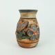 1960s bay ceramic vase multi-color relief flower decor model 94 17