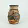 1960s bay ceramic vase multi-color relief flower decor model 94 17