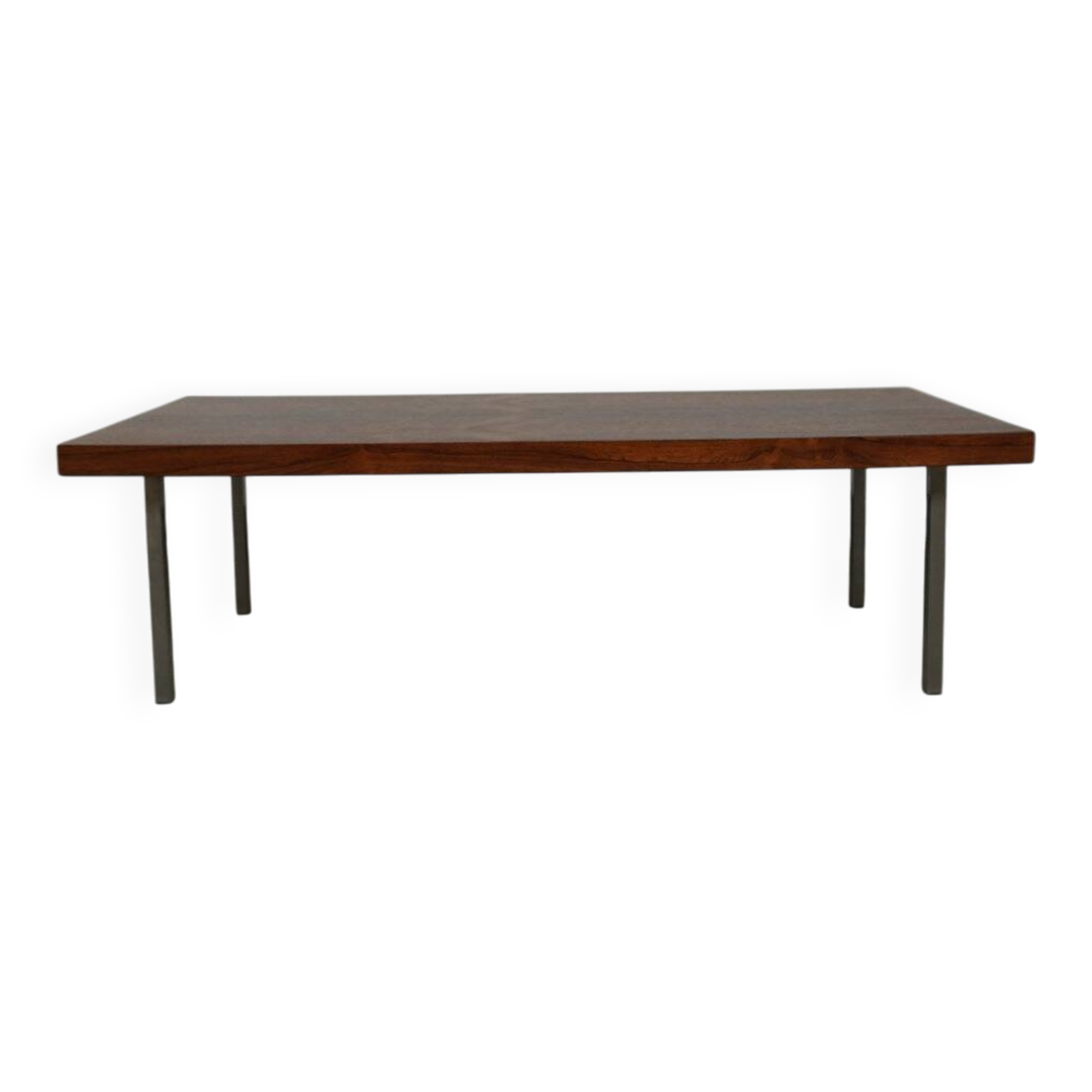 Coffee table, rosewood and chrome, 1960s