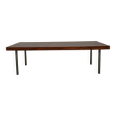 Table basse, palissandre et chrome, années 1960