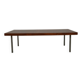 Coffee table, rosewood and chrome, 1960s