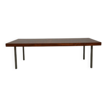 Table basse, palissandre et chrome, années 1960