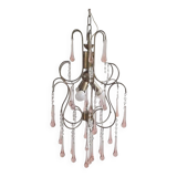 Antique Italian Chandelier Murano Glass Italy 1940s