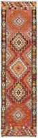 Turkish Handwoven Vintage Herki Kilim 100 cm x 345 cm