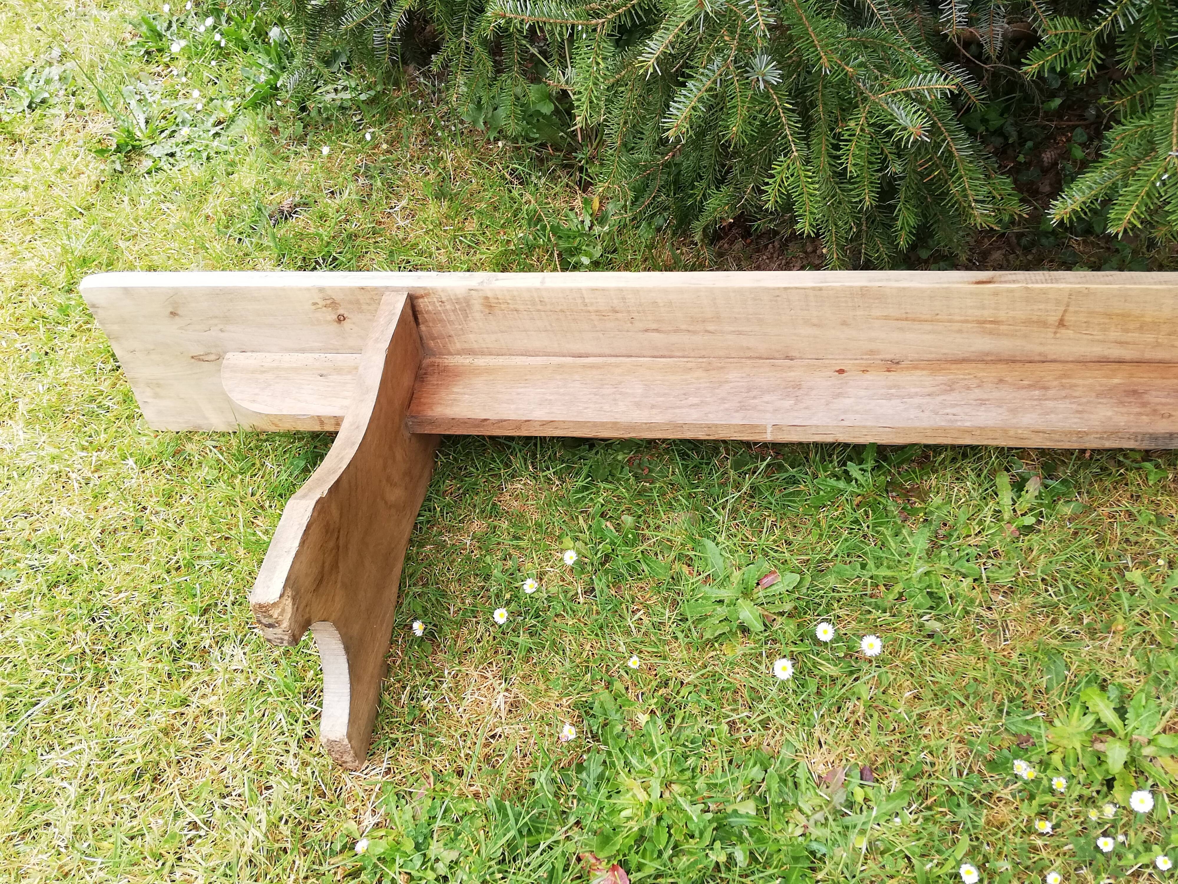 Large model oak farmhouse bench