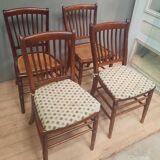 Pair of "1900" caned chairs