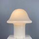 Lampe de table champignon XL en verre blanc entièrement blanc Peill and Putzler 1970