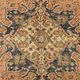Vintage Turkish rug in red and beige with floral medallion, 199 × 288 cm