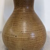 XL gourd lamp in ceramic and jute fabric, France circa 1960.