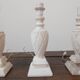 Mid-century white marble swedish table lamp