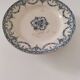 E. Bourgeois footed plate – Excelsior blue decoration, late 19th century