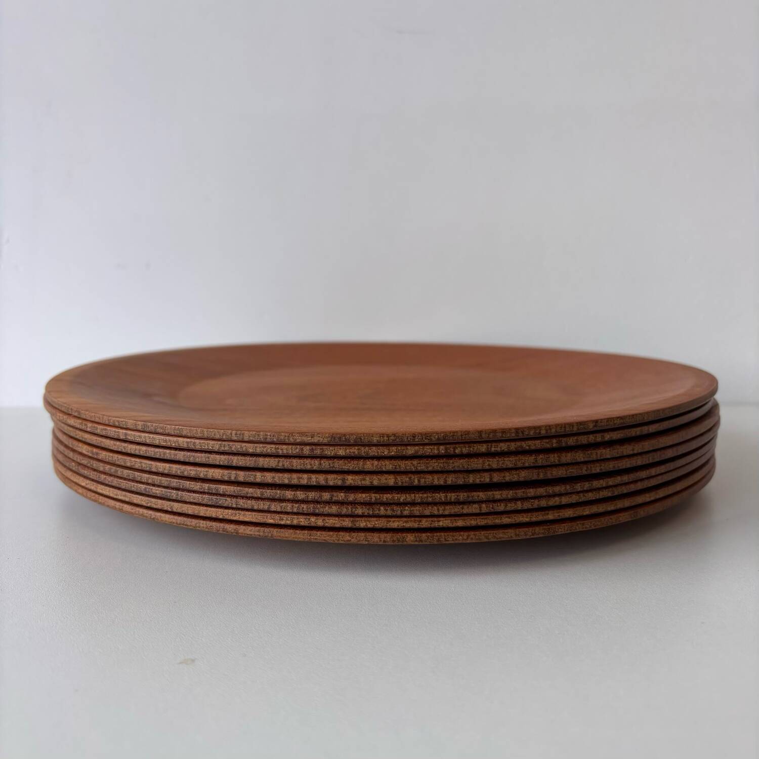 Vintage wooden plates teak