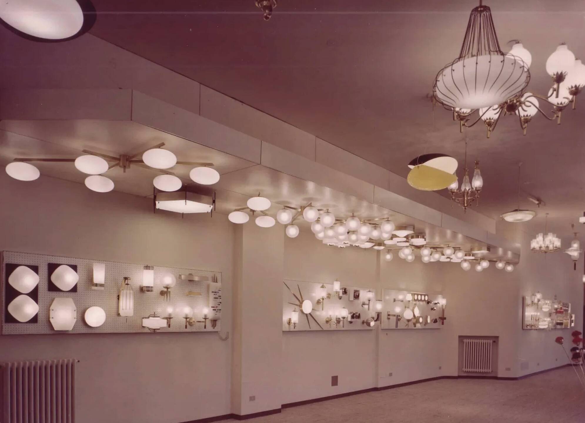 Gio Ponti Sun ceiling light produced by Arredoluce