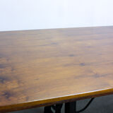 Walnut industrial table, 1950s