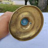 Golden brass candle holder