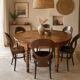 Louis-Philippe XIXth century demi-lune console table in solid walnut – seats 6 people.