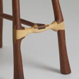 Contemporary handcrafted stool / end table in solid oak and ash wood