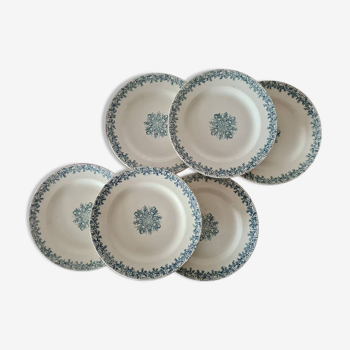 Set of 6 dessert plates made french by Clairfontaine