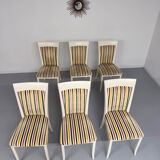 6 thonet gebruder designer chairs with crackle lacquer finish, 1980s vintage
