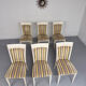 6 chaises design thonet gebruder laquage craquelé années 80 vintage