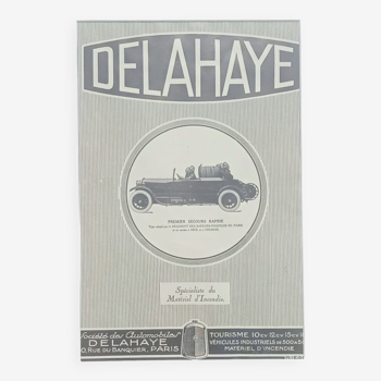 Publicité ancienne Delahaye