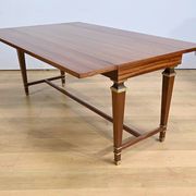 Important Shuttered Table in Sapelli Mahogany, Directoire style – 1970