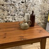 Breton stoneware teapot / vintage glazed ceramic pottery