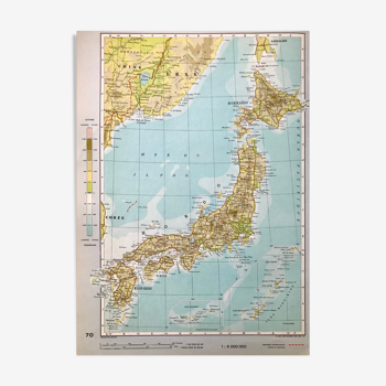 Ancient map of Japan 1962