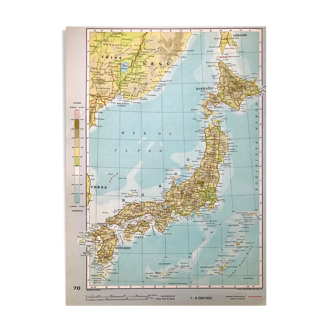 Ancient map of Japan 1962