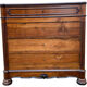 Antique Louis Philippe commode with fitted white marble top.