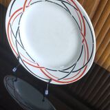 Old plate with geometric pattern Lunéville France