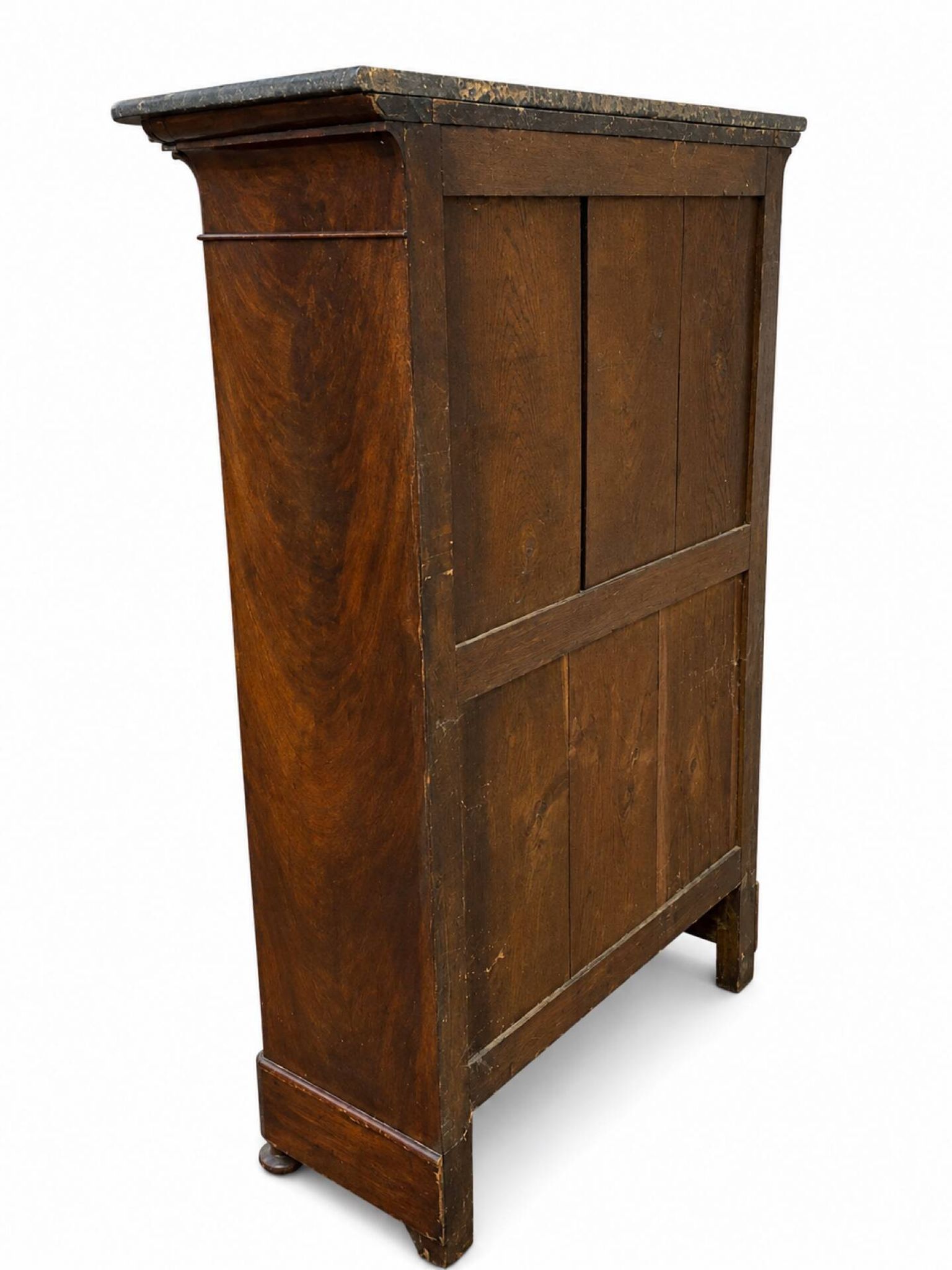 Flamed Mahogany Secretary - Louis-Philippe Period, 19th Century