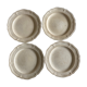 Set de 4 assiettes 18e à godrons en faience fine