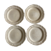 Set of 4 plates 18th with fine faience