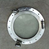 Old boat window in chrome bronze Ø40cm