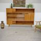 Buffet Vaisselier en bois blond Libena , ex Tchécoslovaquie 1970