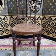 Suite of 8 bistro chairs in cannage FISCHEL
