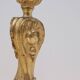 Pair of louis xv style rocaille candlesticks, slodtz model, 19th century
