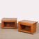 Pair of elm bedside tables, French work from the 1980s.