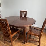 Set of wooden table and chairs