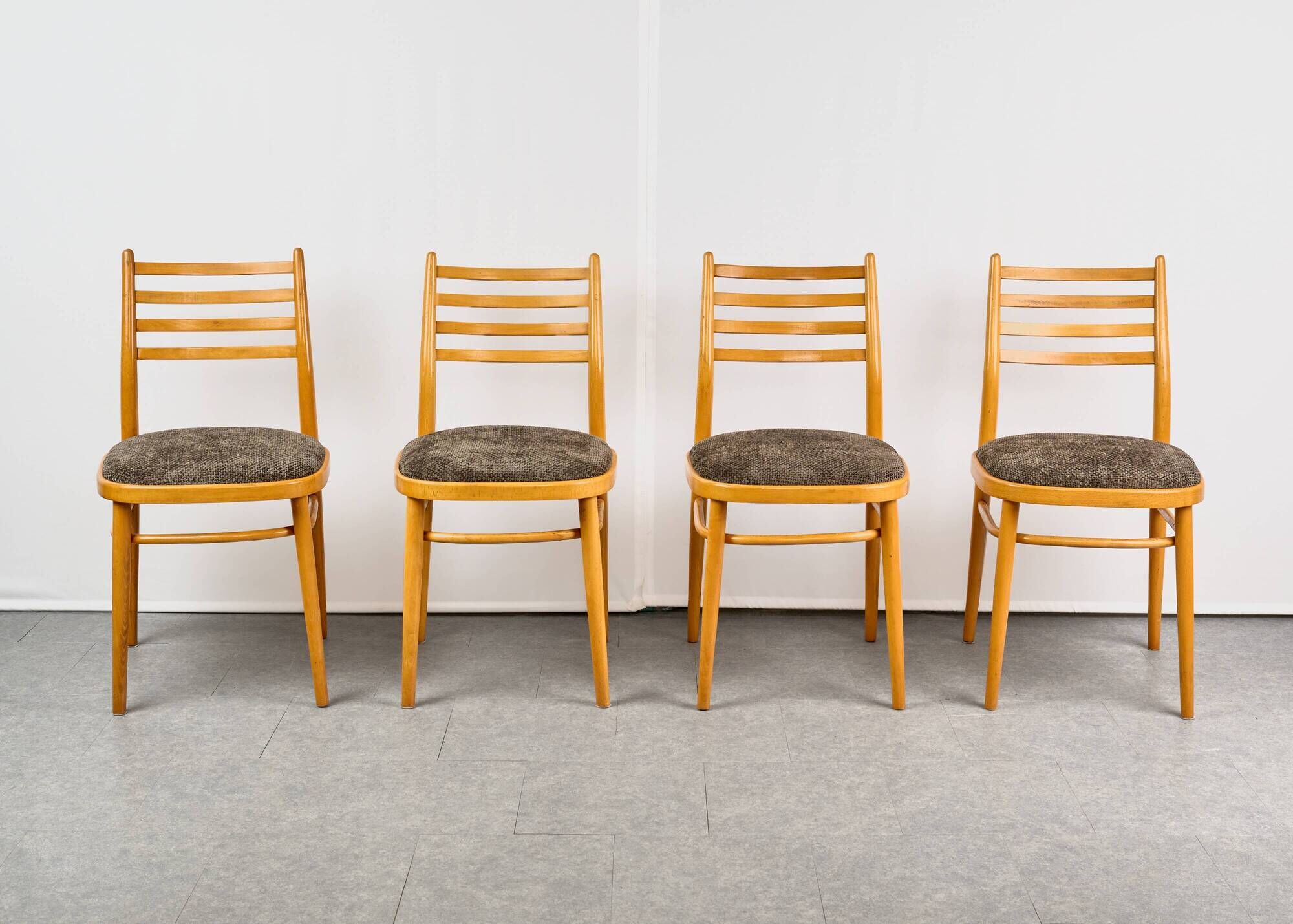 Set of 4 Dining Chairs, by TON, 1960s, Czechoslovakia