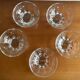 Lot de 5 coupelles verre transparent - vintage