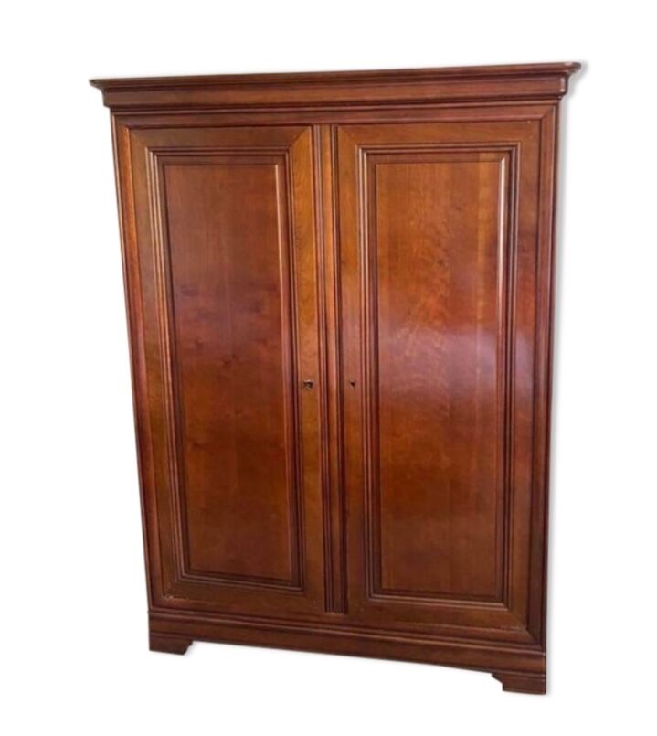 Cherry wood wardrobe, Louis Philippe style wardrobe
