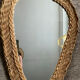 Woven wicker mirror from the 1960s
