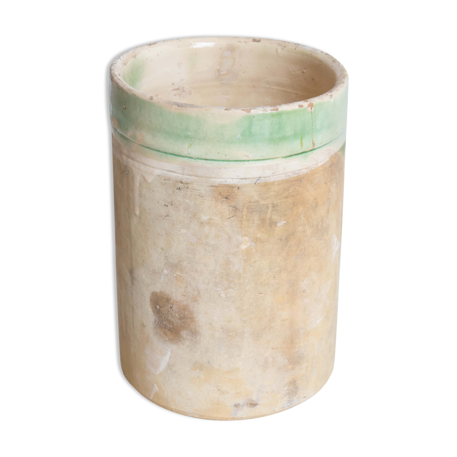 Antique ceramic cylinder vase